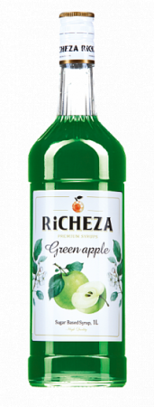 Сироп RICHEZA Зеленое яблоко стекло (1л)